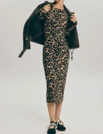 Rochie medie Reserved, animal print