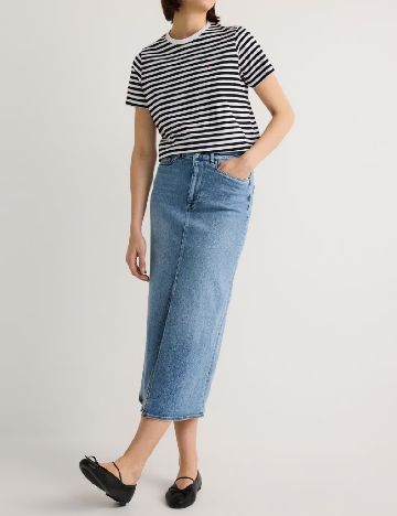 Tricou Reserved, alb/negru