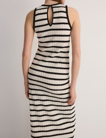 Rochie lunga Reserved, crem/negru