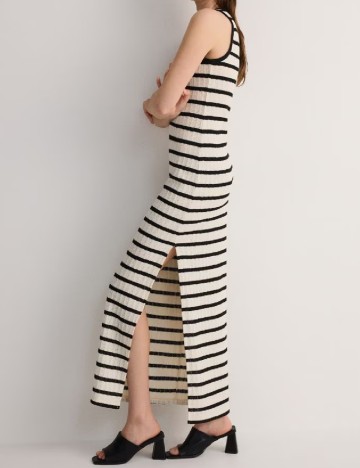 Rochie lunga Reserved, crem/negru