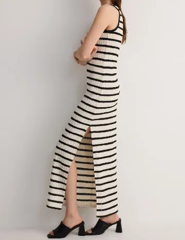 Rochie lunga Reserved, crem/negru