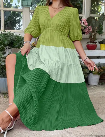 Rochie lunga SHEIN CURVE, verde