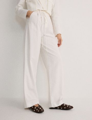 Pantaloni Reserved, alb