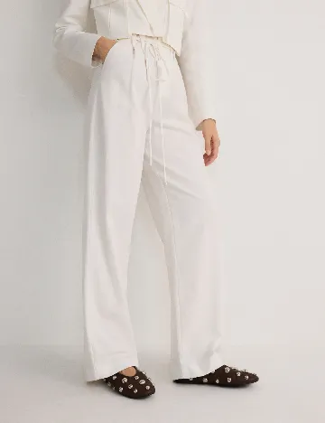 Pantaloni Reserved, alb