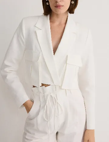 Pantaloni Reserved, alb