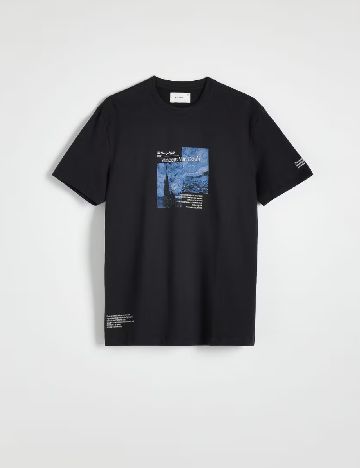 Tricou Reserved, negru