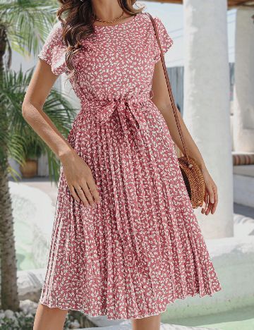 Rochie medie SHEIN, roz pudra