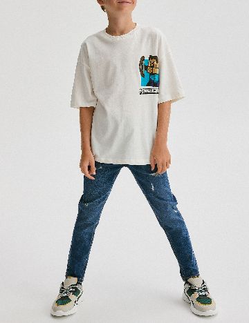 Tricou Oversize Reserved, alb