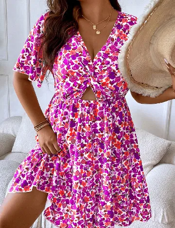 Rochie scurta SHEIN CURVE, mix culori