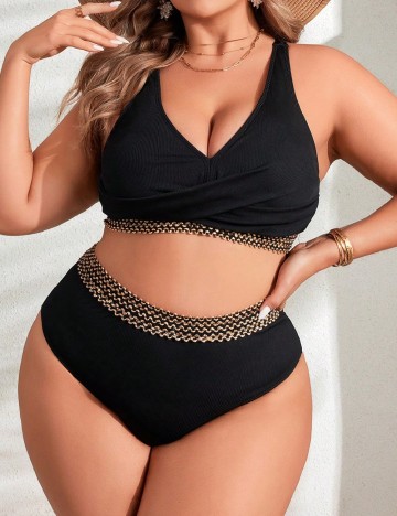 Costum de baie SHEIN CURVE, negru