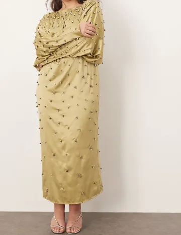 Rochie lunga Arrange Curve, verde