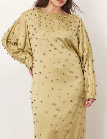 Rochie lunga Arrange Curve, verde