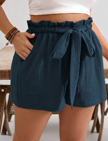 Pantaloni scurti SHEIN CURVE, albastru