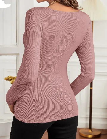 Bluza SHEIN Maternity, roz pudra