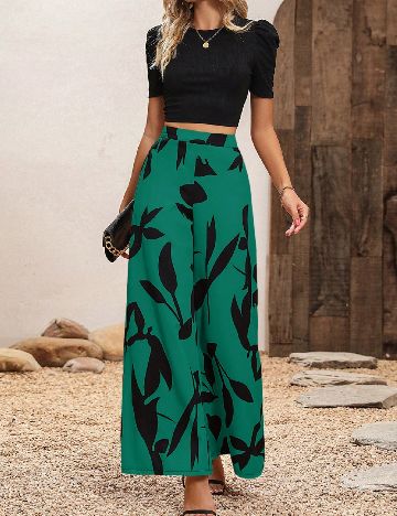 Compleu SHEIN, negru/verde