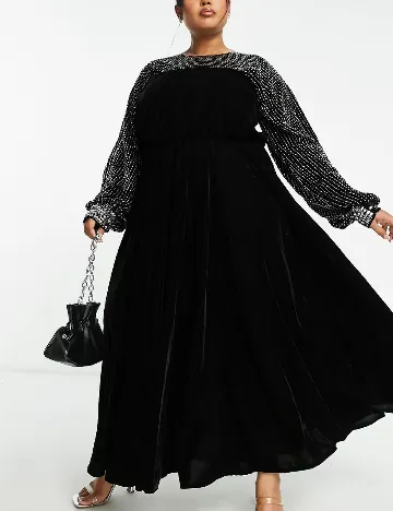 Rochie lunga ASOS Curve, negru