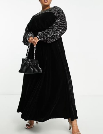 Rochie lunga ASOS Curve, negru