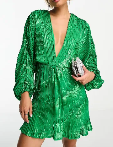 Rochie scurta ASOS, verde