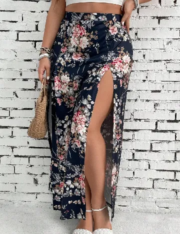 Fusta SHEIN CURVE, bleumarin