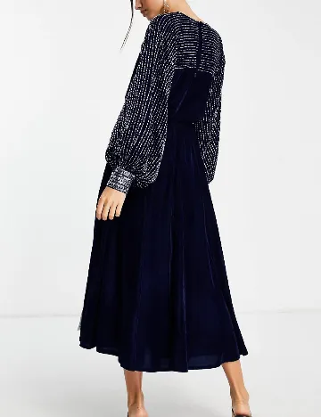 Rochie medie ASOS, bleumarin inchis