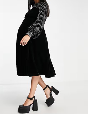 Rochie medie Asos Maternity, negru