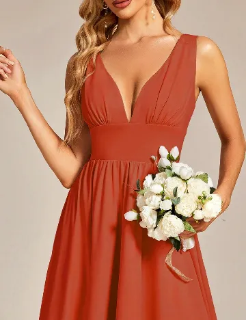 Rochie lunga Ever-Pretty, caramiziu Portocaliu