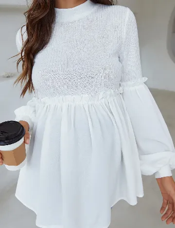 Bluza SHEIN Maternity, alb