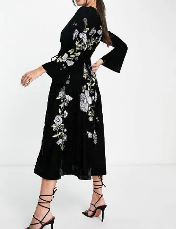 Rochie medie ASOS, negru Negru