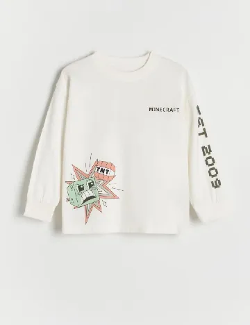 Bluza Oversize Reserved, ecru