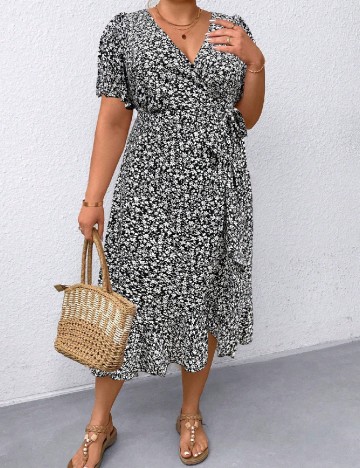Rochie medie SHEIN CURVE, negru
