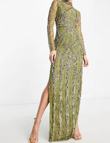 Rochie lunga ASOS, verde