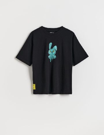 Tricou Oversize Reserved, negru