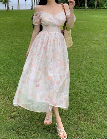 Rochie medie Dazy, floral print