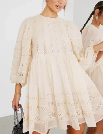 Rochie scurta ASOS, crem