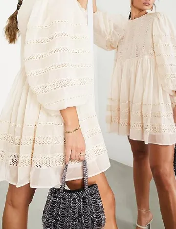 Rochie scurta ASOS, crem