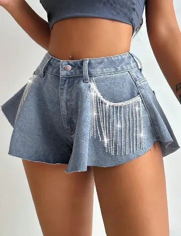 Pantaloni scurti SHEIN, albastru