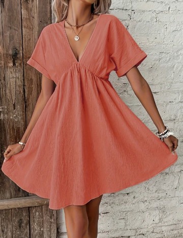 Rochie scurta SHEIN, roz pudra