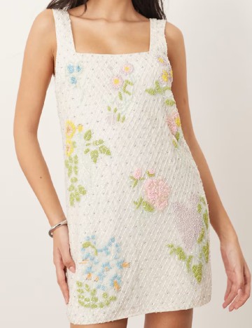 Rochie scurta Arrange, alb