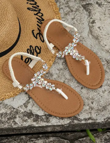 Sandale SHEIN, alb