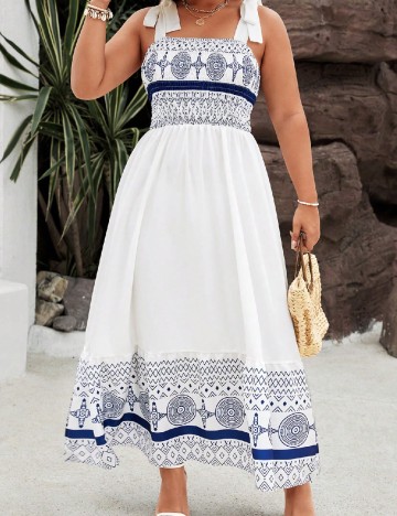 Rochie lunga SHEIN CURVE, alb