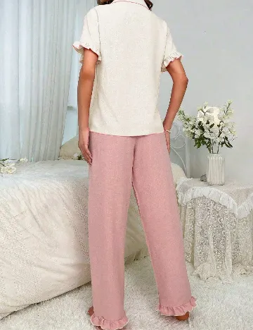 Pijama SHEIN, crem/roz