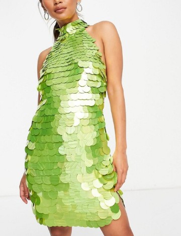 Rochie scurta ASOS, verde