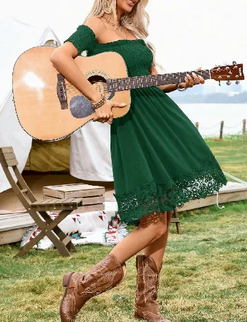 Rochie scurta SHEIN, verde