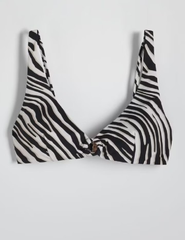 Sutien de baie Reserved, alb/negru