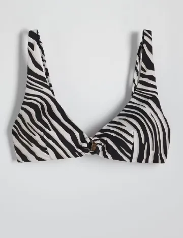 Sutien de baie Reserved, alb/negru