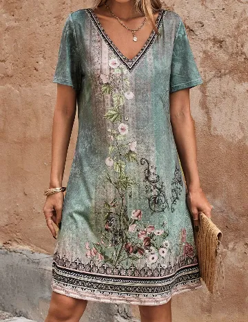 Rochie scurta Emery Rose, verde