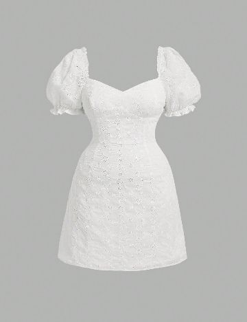 Rochie scurta SHEIN CURVE, alb