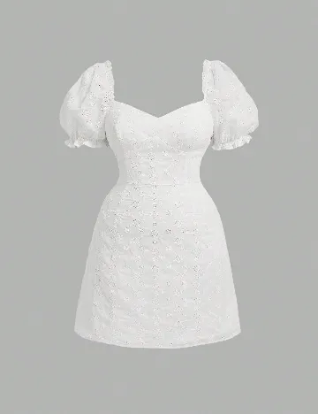 Rochie scurta SHEIN CURVE, alb