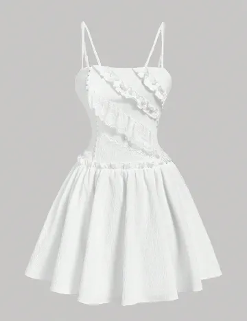Rochie scurta SHEIN, alb
