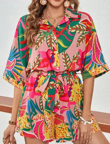 Salopeta SHEIN CURVE, mix culori